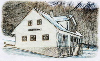 Oberbacher Hütte gezeichnet
